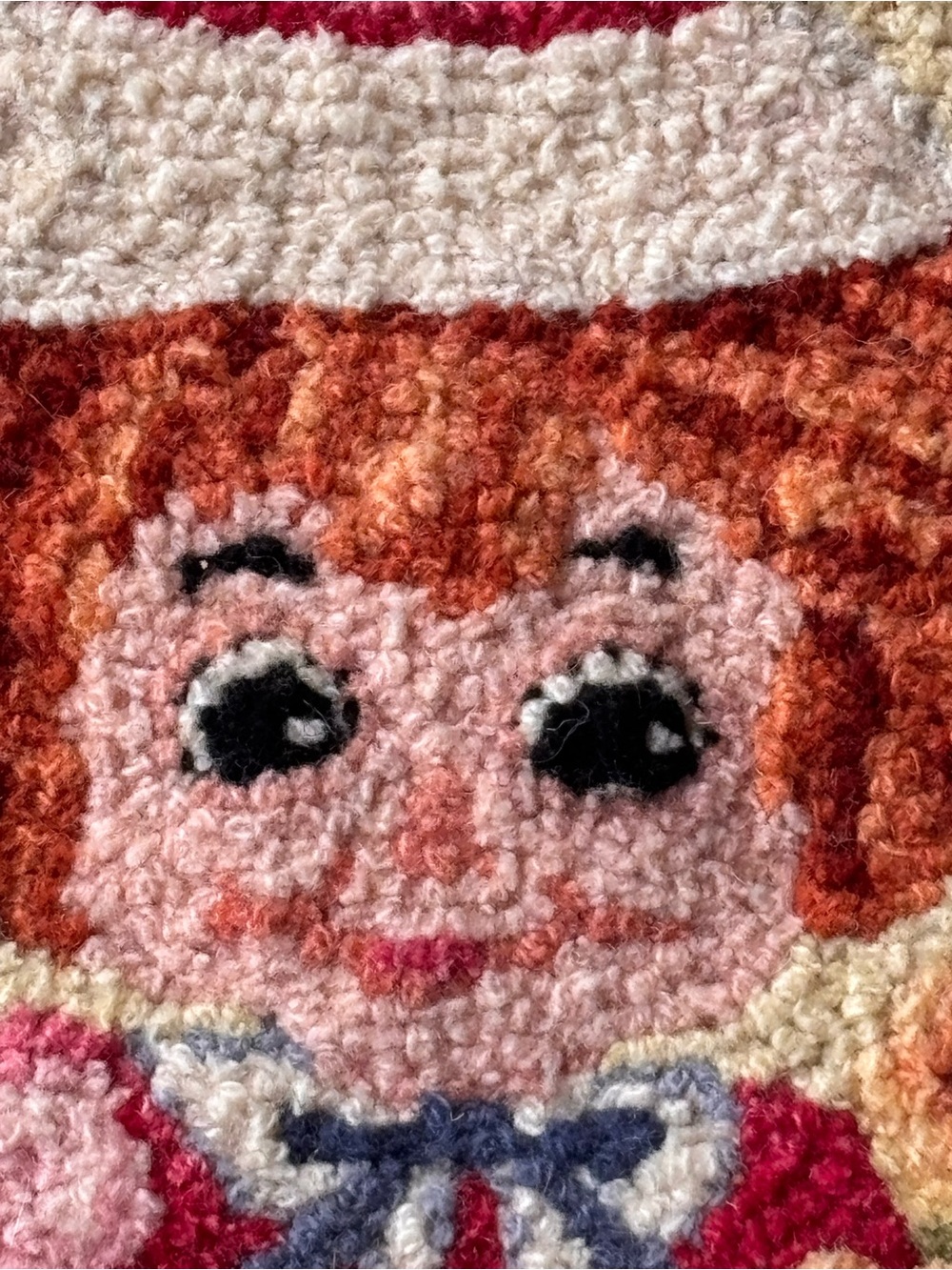 Vintage Raggedy Ann & Andy Needlepoint Wall Art Cottagecore Grannycore Decor - Picture 5 of 10
